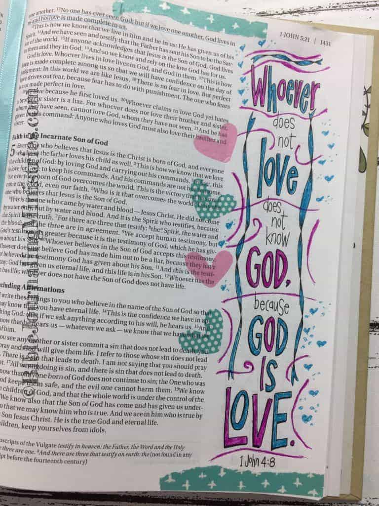 More Bible Journaling Ideas About Love