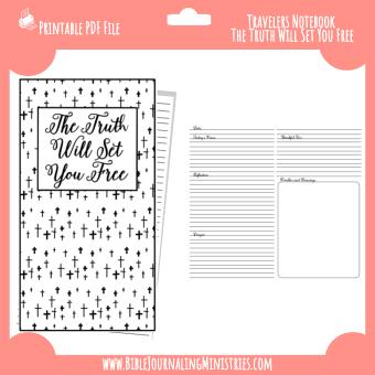The Truth Will Set You Free Traveler's Notebook Insert - Bible