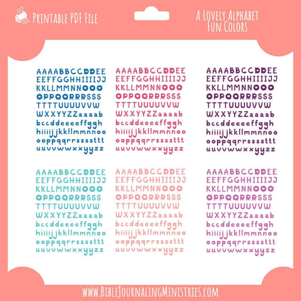 A Lovely Alphabet Pastel Colors