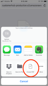 how to print a pdf file from my iphone