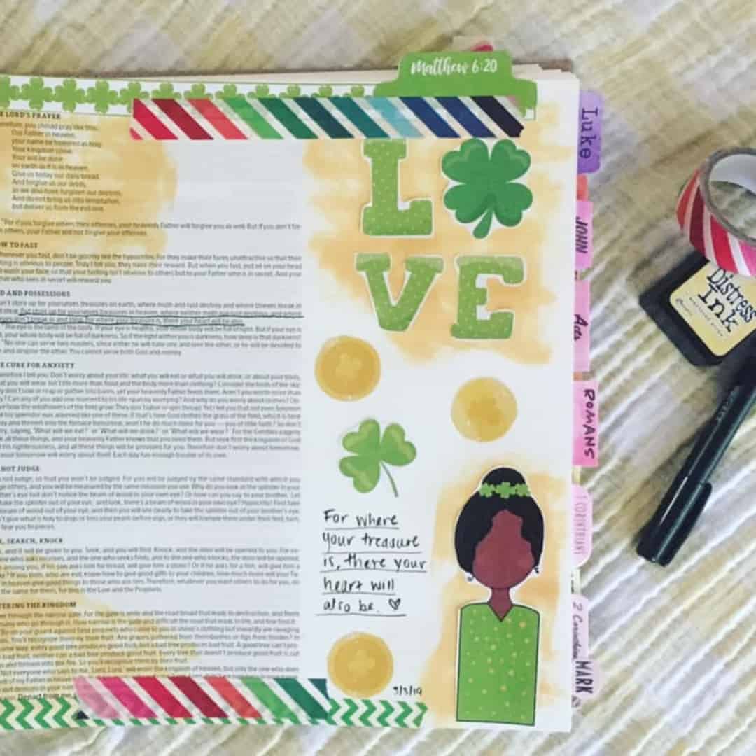 Bible Journaling Bible Versus About Hope