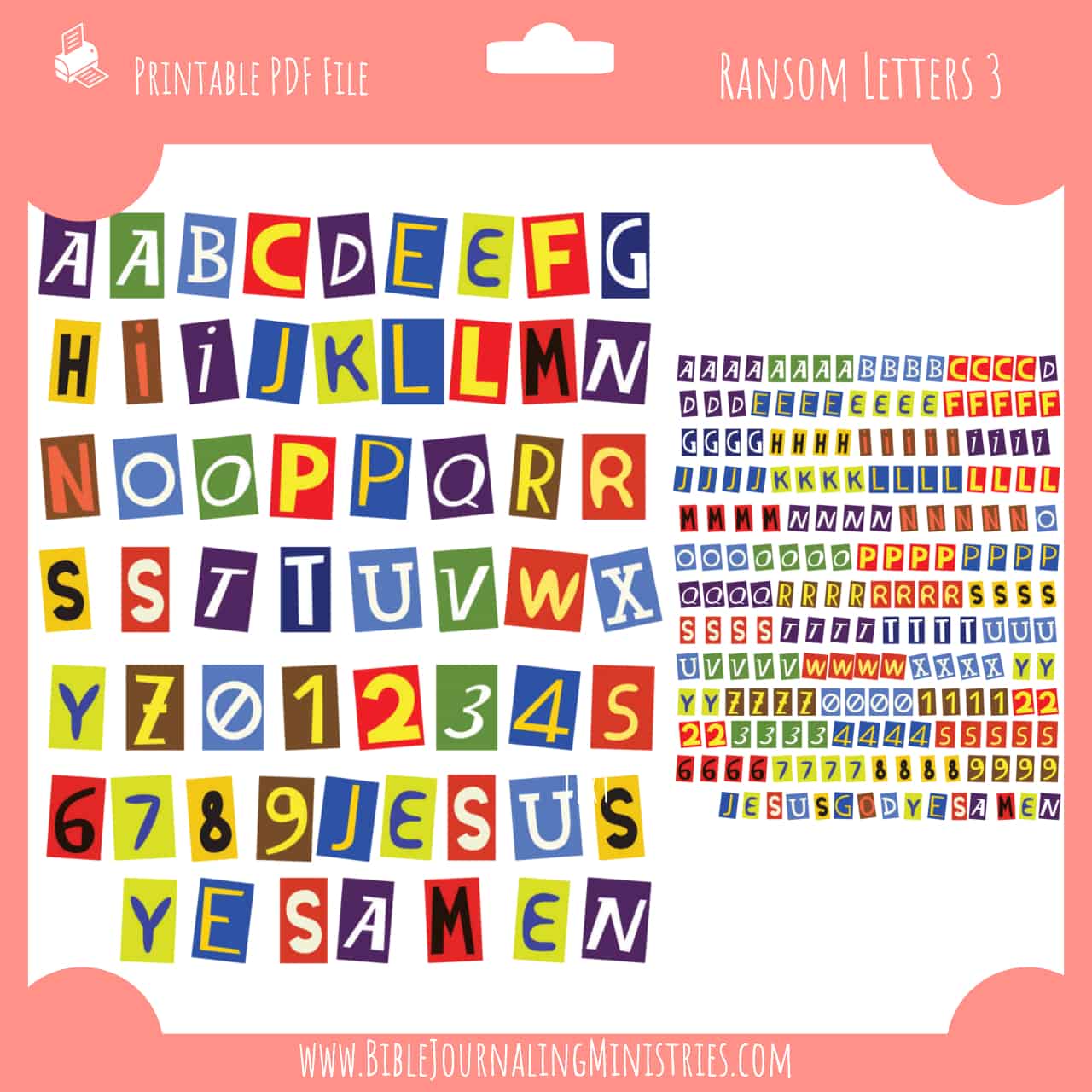 Ransom Letters Planner Stickers